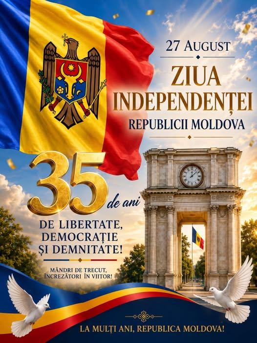 Republica Moldova marchează 35 de ani de la proclamarea Independenței